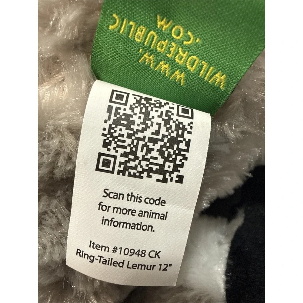 Wild Republic Ring Tailed Lemur Plush 12